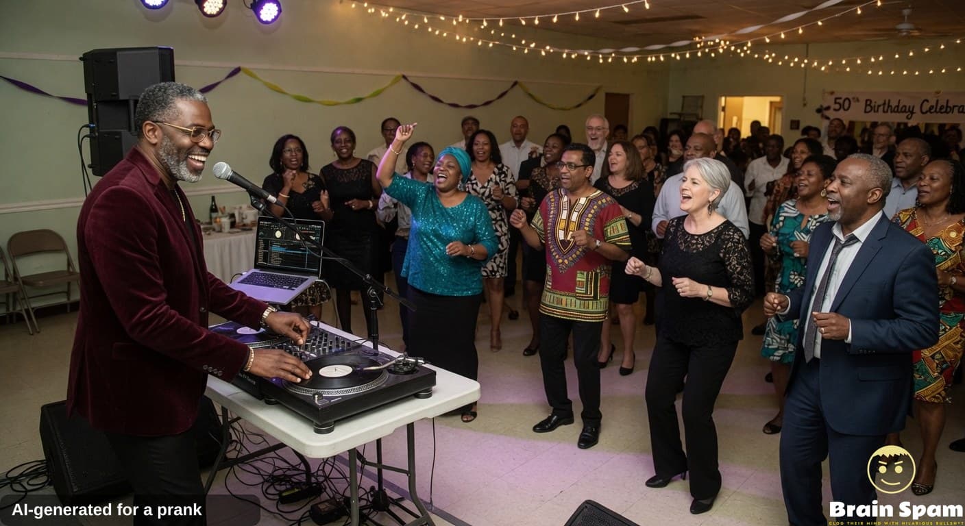 Volunteer dj treats guests to one song several times over
